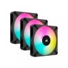 Corsair Wentylator QX120 RGB iCUE LINK magnetic, 3pak czarny