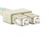 Lanberg Patchcord światłowodowy mm lc/upc-sc/upc duplex 3.0mm om3 50/125 0.5m aqua