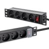 Qoltec Listwa zasilająca PDU do RACK 10 | 1U | 16A | 4xFrench | 1.8m