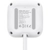 Qoltec Kostka zasilająca przedłużacz 6w1 z podświetlanym włącznikiem |  3x AC | 2x USB | 1x USB-C PD 20W | biała | kabel 2m