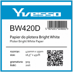 Papier w roli do plotera Yvesso BrightWhite 420x150m 90g BW420D