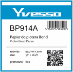 Papier w roli do plotera Yvesso Bond 914x50m 80g BP914A ( 914x50 80g )