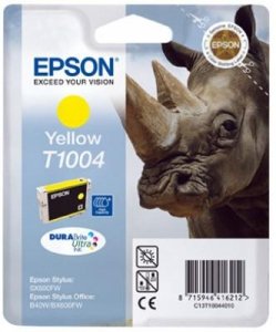 Tusz (Ink) T1004 yellow (11.1ml) do Epson Stylus Office B40W/BX600FW; Stylus 600FW