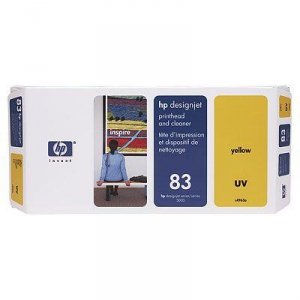 Głowica (Printhead) HP 83 yellow + Gniazdo czyszczące (Printhead cleaner) yellow system UV do DnJ 5000/5000ps/5500/5500ps C4963A
