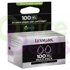Lexmark Atrament Twin pack LRP 100XL Black blister