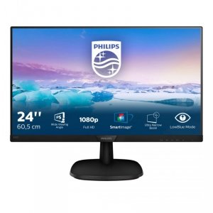 Monitor Philips 243V7QJABF/00 (23,8; IPS/PLS; FullHD 1920x1080; DisplayPort, HDMI, VGA; kolor czarny)