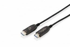 Digitus Kabel połączeniowy hybrydowy HDMI AOC | HDMI-A męski-męski | HDMI 2.1 | UHD-2 8K@60Hz | 48Gbps |HDR, eARC, HDCP 2.2, CEC | 60m