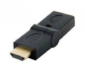 4world Adapter HDMI [M] > HDMI [F],180°, czarny
