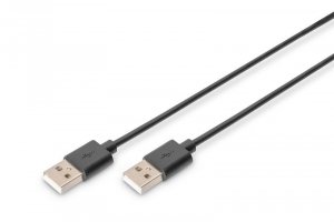 Digitus Kabel połączeniowy USB 2.0 HighSpeed Typ USB A/USB A M/M 1,8m Czarny