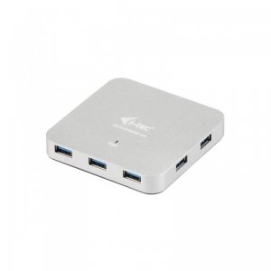 i-tec USB 3.0 Metal Charging HUB 7 Portów z zasilaczem, Plug & Play, funkcja ładowania