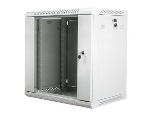 Lanberg Szafa instalacyjna wisząca 19 cali 12U 600X450mm szara (drzwi szklane)