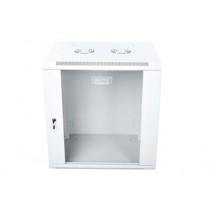 Digitus Szafa wisząca jednosekcyjna 19 12U 635/600/450mm, drzwi szklane, szara (RAL 7035), zmontowana
