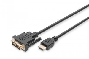 Digitus Kabel adapter HDMI Standard 1080p 60Hz FHD Typ HDMI A/DVI-D (18+1) M/M 3m Czarny