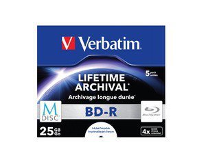 Verbatim M-DISC BD-R 4x 25GB 5P JC Printable 43823