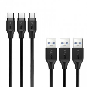 AUKEY Zestaw 3 szt. kabli Quick Charge USB C-USB 3.0 | 3 x 1m  CB-CMD3