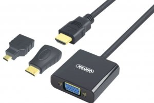 Unitek Konwerter mini/micro HDMI na VGA +  audio, Y-6355