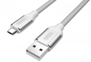 Unitek Kabel PREMIUM USB-micro USB; SILVER; Y-C4026ASL