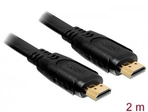 Delock Kabel HDMI-HDMI 4K płaski 2m