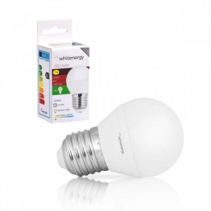 Whitenergy Żarówka LED G45 E27 7W 556lm ciepła biała mleczna