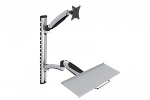 Digitus Ramię naścienne pojedyncze, 1xLCD + klawiatura, max. 27, max. 8kg, uchylno-obrotowe 360° (PIVOT)