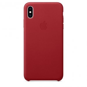 Apple Etui skórzane iPhone XS Max - (PRODUCT)RED