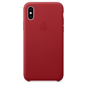 Apple Etui skórzane iPhone XS - (PRODUCT)RED
