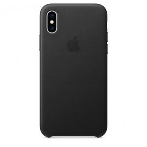 Apple Etui skórzane iPhone XS - czarne