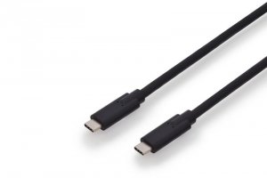 EDNET Kabel połączeniowy USB 3.1 Gen.2 SuperSpeed+ 10Gbps Typ USB C/C M/M, Power Delivery, czarny 1m