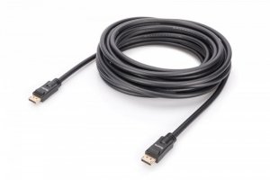 Digitus Kabel połączeniowy DisplayPort z zatrzaskami 4K 60Hz UHD Typ DP/DP M/M 10m Czarny