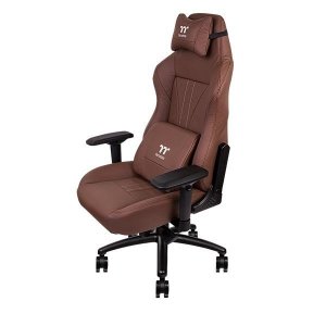 Thermaltake Fotel gamingowy eSports X Comfort Real Leather Brown