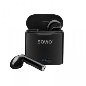 Elmak Słuchawki bezprzewodowe Savio TWS-02 BT 5.0 z mikrofonem i power bankiem