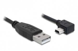 Delock Kabel USB MINI(M) kątowy prawo->USB-A(M) 2.0 3M czarny