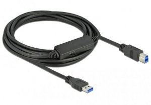 Delock Kabel USB-A(M)->USB-B(M) 3.1 GEN 1 5M czarny aktywny