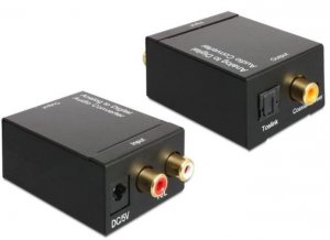 Delock Adapter KONWERTER AUDIO DIGITAL Toslink(F) + Coaxial(F) + zasilacz
