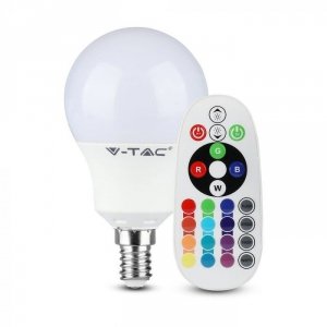 V-tac Żarówka LED Smart E14 3,5W P45 RGB+4000K