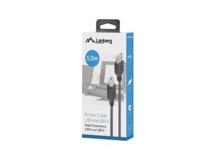 Lanberg Kabel USB-A(M)-USB-B(M) 2.0 CA-USBA-15CU-0010-BK