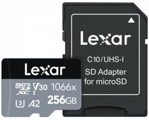 Lexar Karta pamięci microSDXC 256GB 1066x 160/120MB/s CL10 adapter