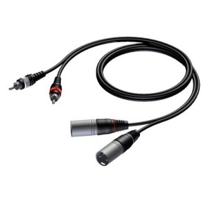 PROCAB Kabel audio 2x XLR męski - 2x RCA/CINCH męski 1.5m - CAB701/1.5