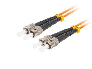 Lanberg Patchcord światłowodowy MM ST/UPC-ST/UPC DUPLEX 3.0MM OM2 50/125 LSZH 1m pomarańczowy