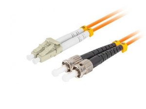 Lanberg Patchcord światłowodowy MM ST/UPC-LC/UPC DUPLEX 3.0MM OM2 50/125 LSZH 5m pomarańczowy