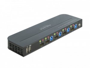 Delock Przełącznik KVM HDMI 4K 60Hz z USB 3.0 i Audio