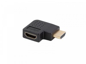 Lanberg Adapter HDMI(M)-HDMI(F) 4K kątowy prawo czarny AD-HDMI-06
