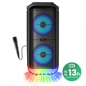 Media-Tech Głośnik BT POWER AUDIO MT3183 Karaoke/Bluetooth 5.3/FM/MP3/MicroSD/USB/AUX/Jack 6.3/USB-C/Iluminacja/RMS 50W/PMPO 900