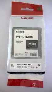 Tusz Canon PFI-107 MBK - matowy czarny 130 ml do iPF 670 / 680 / 685 / 770 / 780 / 785