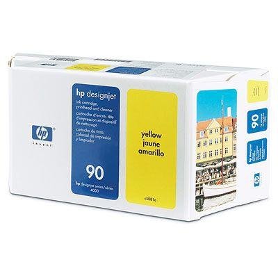 Value Pack HP 90 - Głowica (Printhead) + Gniazdo czyszczące (Printhead cleaner) [C5057A] + HP 90 yellow (400ml) [C5065A]