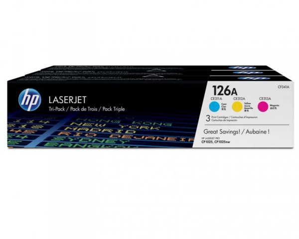 HP Toner nr 126A CF341A 3pack CMY