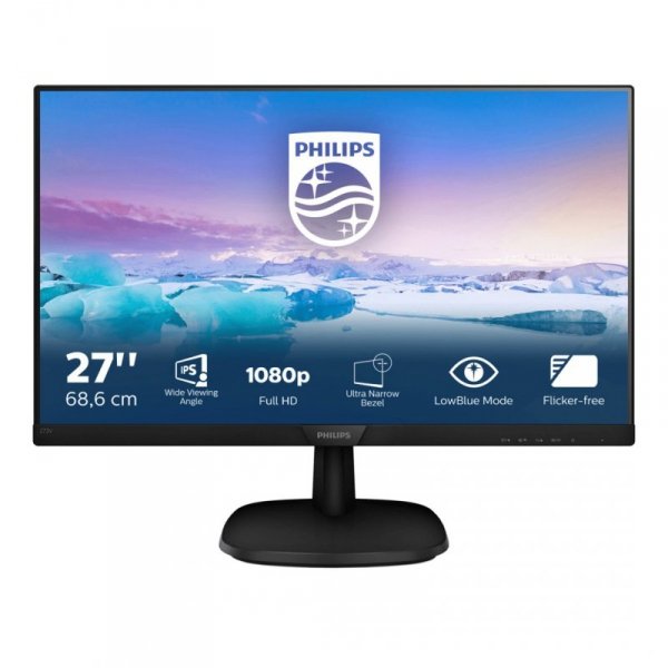 Monitor Philips 273V7QDSB/00 (27&quot;; IPS/PLS; FullHD 1920x1080; HDMI, VGA; kolor czarny)