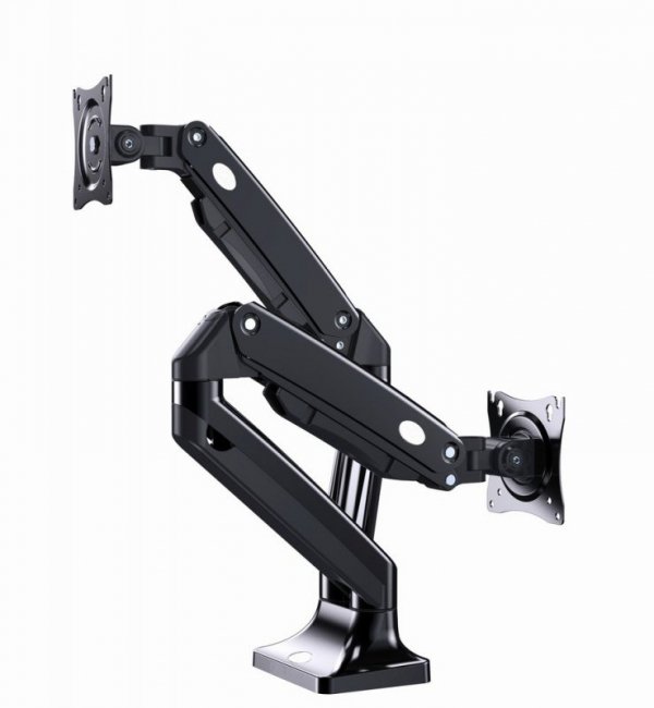 GEMBIRD BIURKOWE REGULOWANE RAMIĘ NA 2 MONITORY 17&quot;-35&quot; DO 10KG