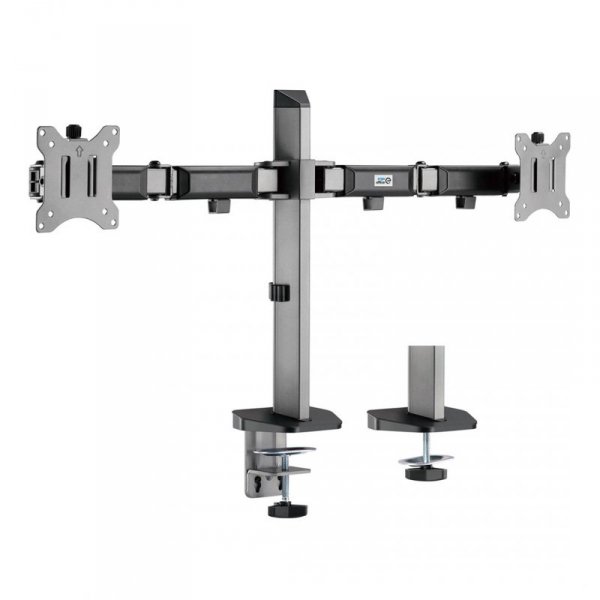 Uchwyt przegubowy na dwa monitory Deluxe Ergo Office, 17&quot;-32&quot;, max. 9kg, ER-449