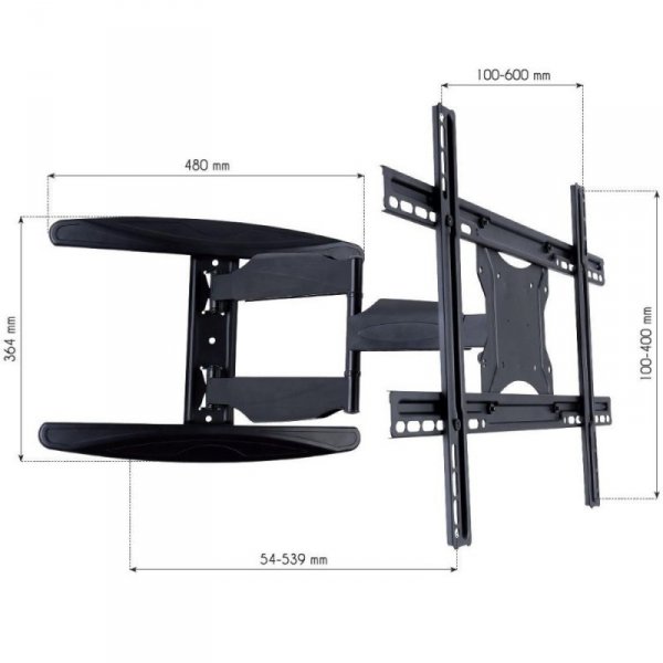 Techly ICA-PLB 171L uchwyt do telewizorów 165,1 cm (65&quot;) Czarny
